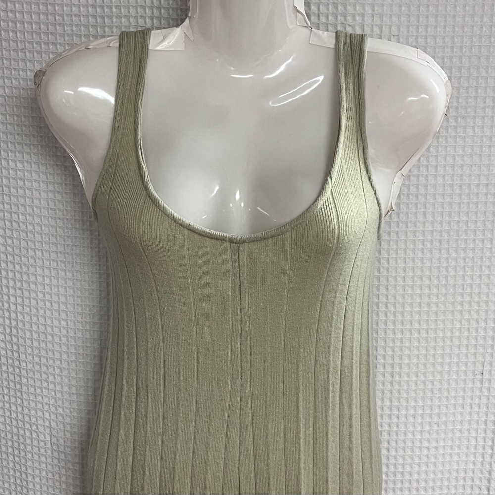 Zara ladies Green Ribbed Jumpsuit size small (NWT) - Picture 2 of 7